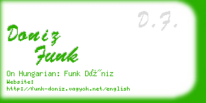 doniz funk business card